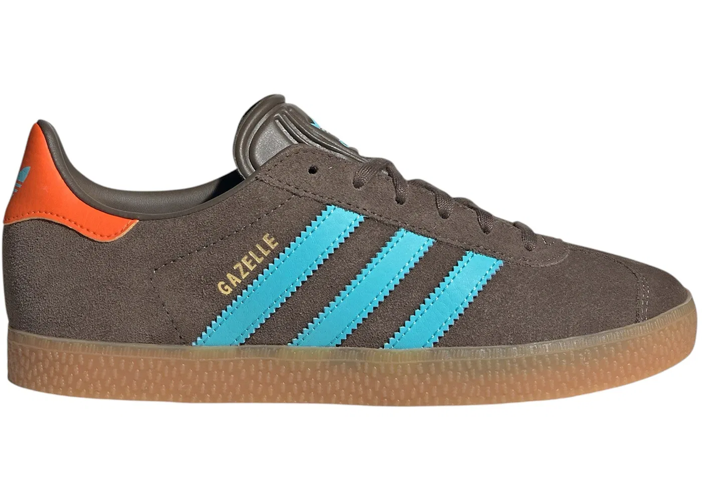 Детские кроссовки Lifestyle Adidas Gazelle, Cargo Brown/Blue Glow/Impact Orange