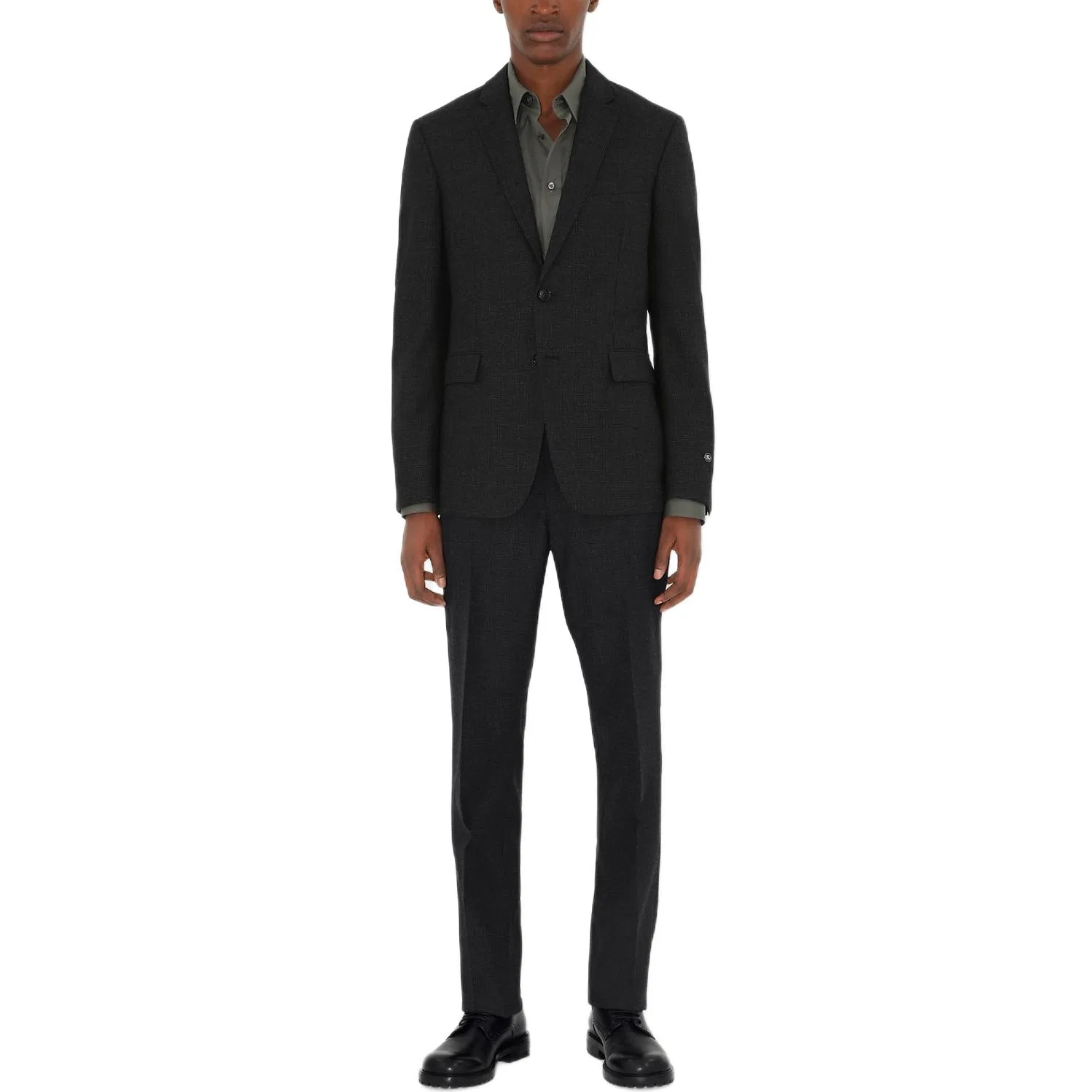 Мужской деловой костюм с принтом FW24 Business Suit Coat, Burberry, Black — фото 2