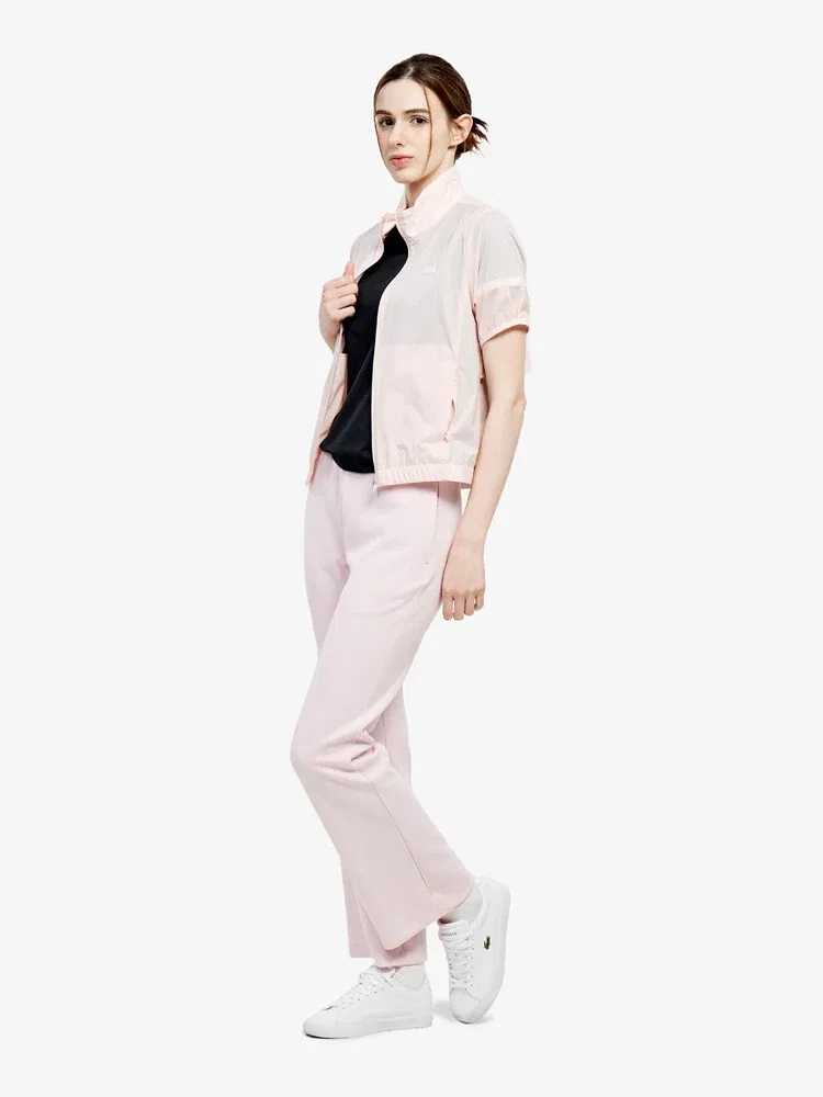 Брюки LACOSTE Pink из трикотажа, широкие, розовые — фото 4