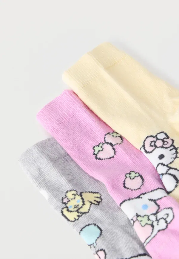 Набор из 3 носков Hello Kitty Lindex, светло-желтый — фото 2