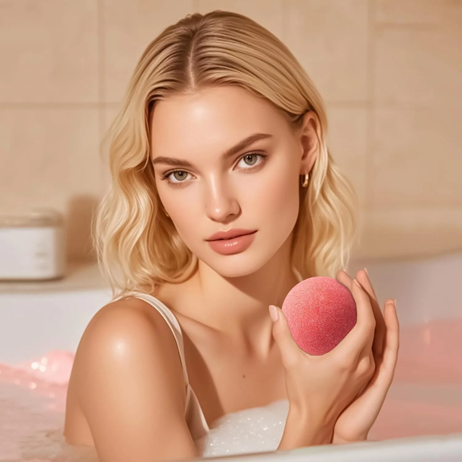 Generisch Бомбочки для ванны ручной работы увлажняющие, 100 г, Pink — фото 2