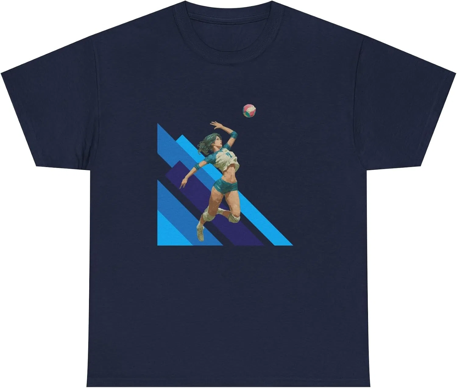 Женская футболка для волейбола Opposite Hitter Gildan 5000, Navy
