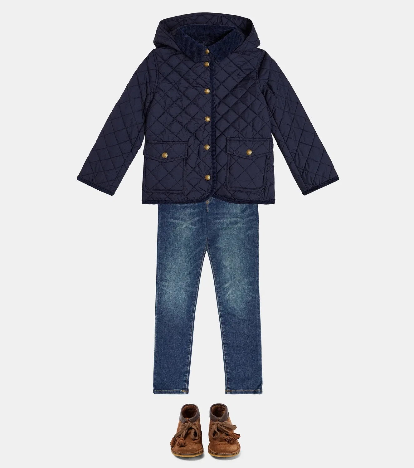 Джинсы с пятью карманами Aiden Wash Polo Ralph Lauren Kids, синий — фото 2