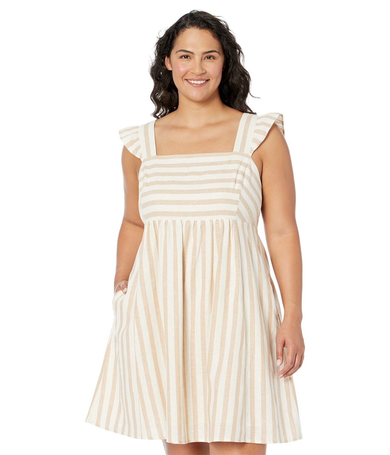 

Платье Draper James, Plus Size Maddie Babydoll Dress in Cabana Stripe