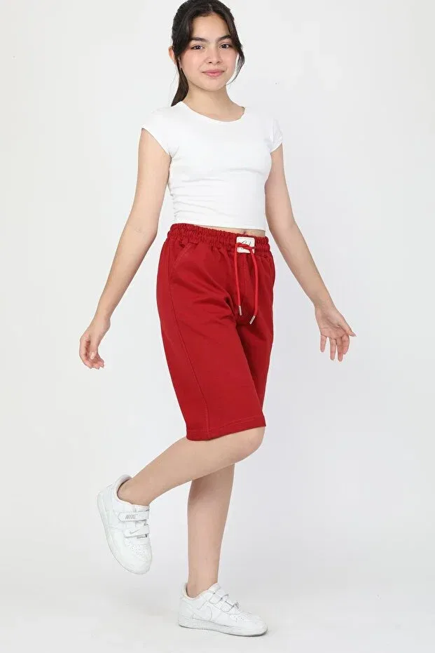 Детские шорты для девочек хлопковые Sportswear Asyakids Club, Red — фото 3