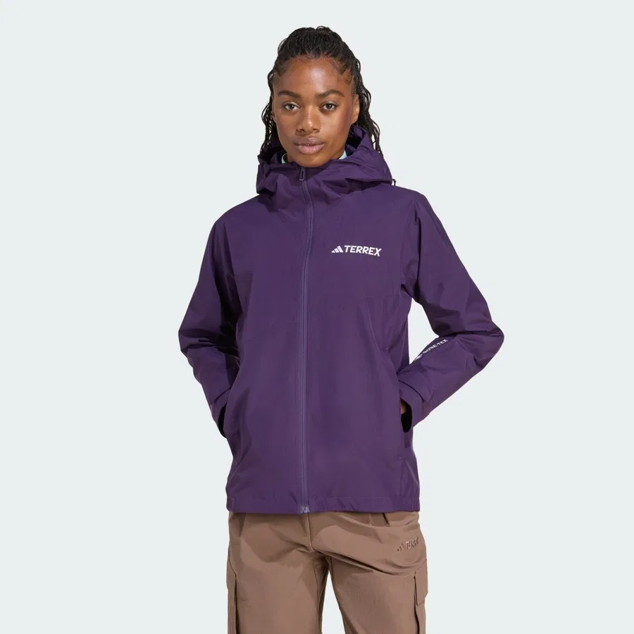 Водонепроницаемая куртка с капюшоном Terrex Xperior 2L GORE-TEX Performance Jacket adidas, Фиолетовый