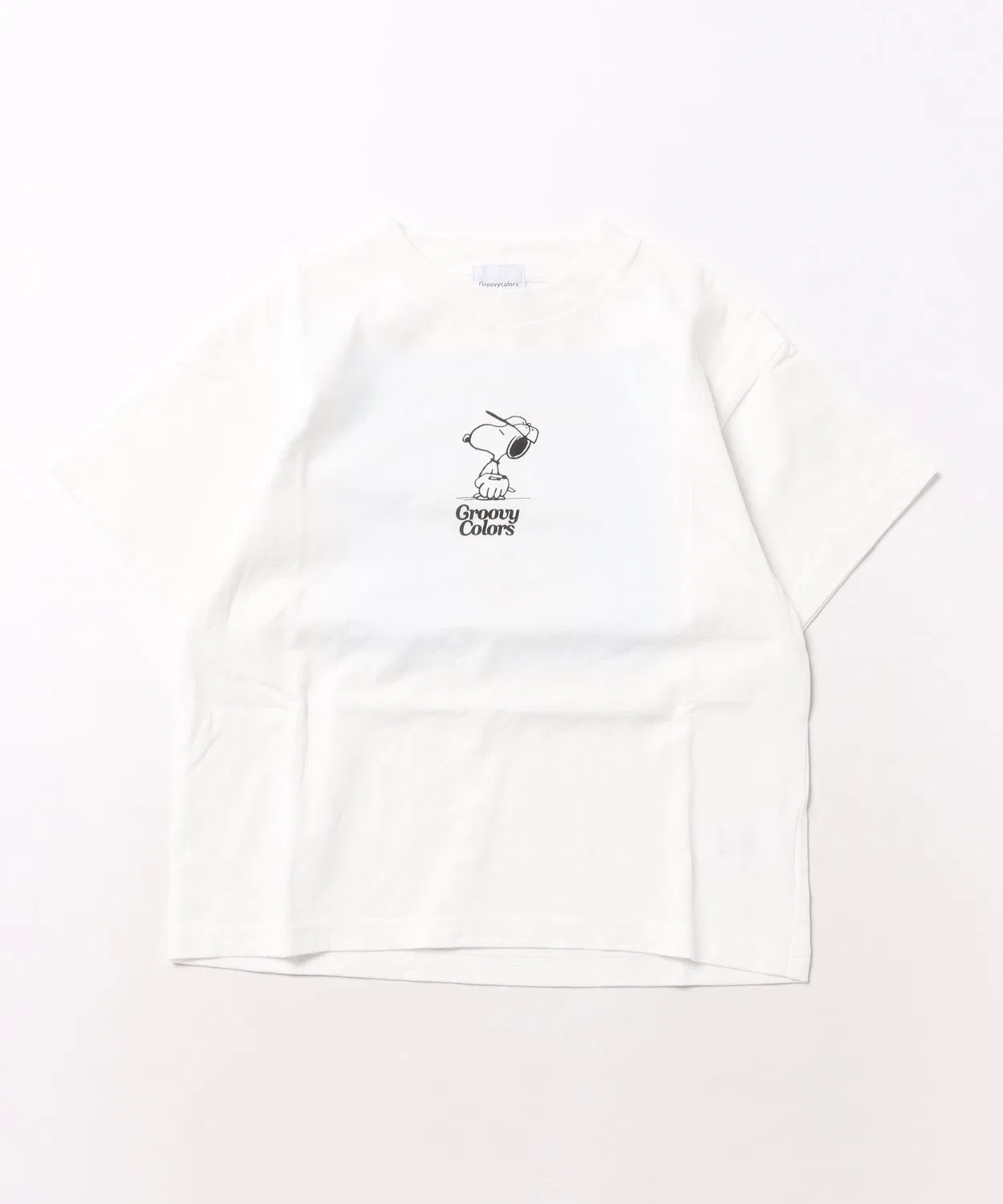 Детская футболка с принтом SNOOPY BASEBALL GROOVY COLORS, Белый — фото 2
