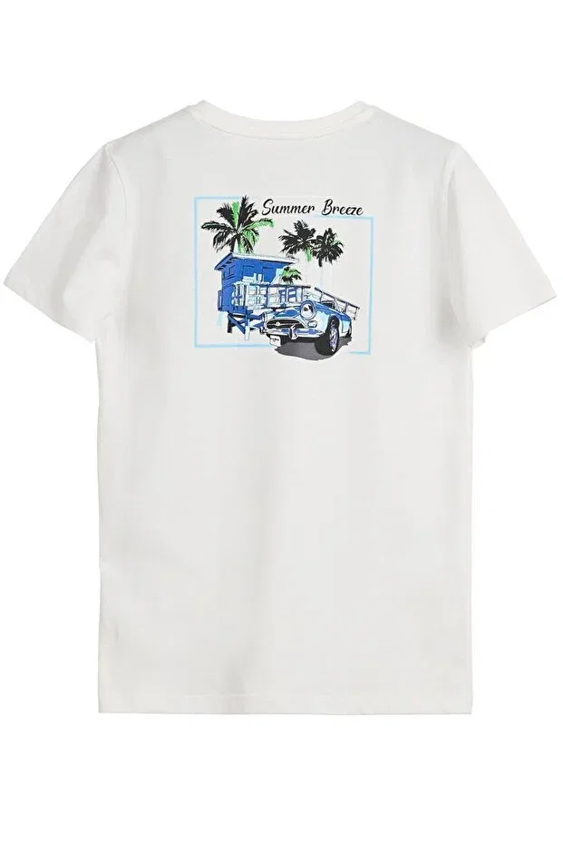 Детская футболка с принтом Dustin kids t-shirt Bad Bear, White — фото 3