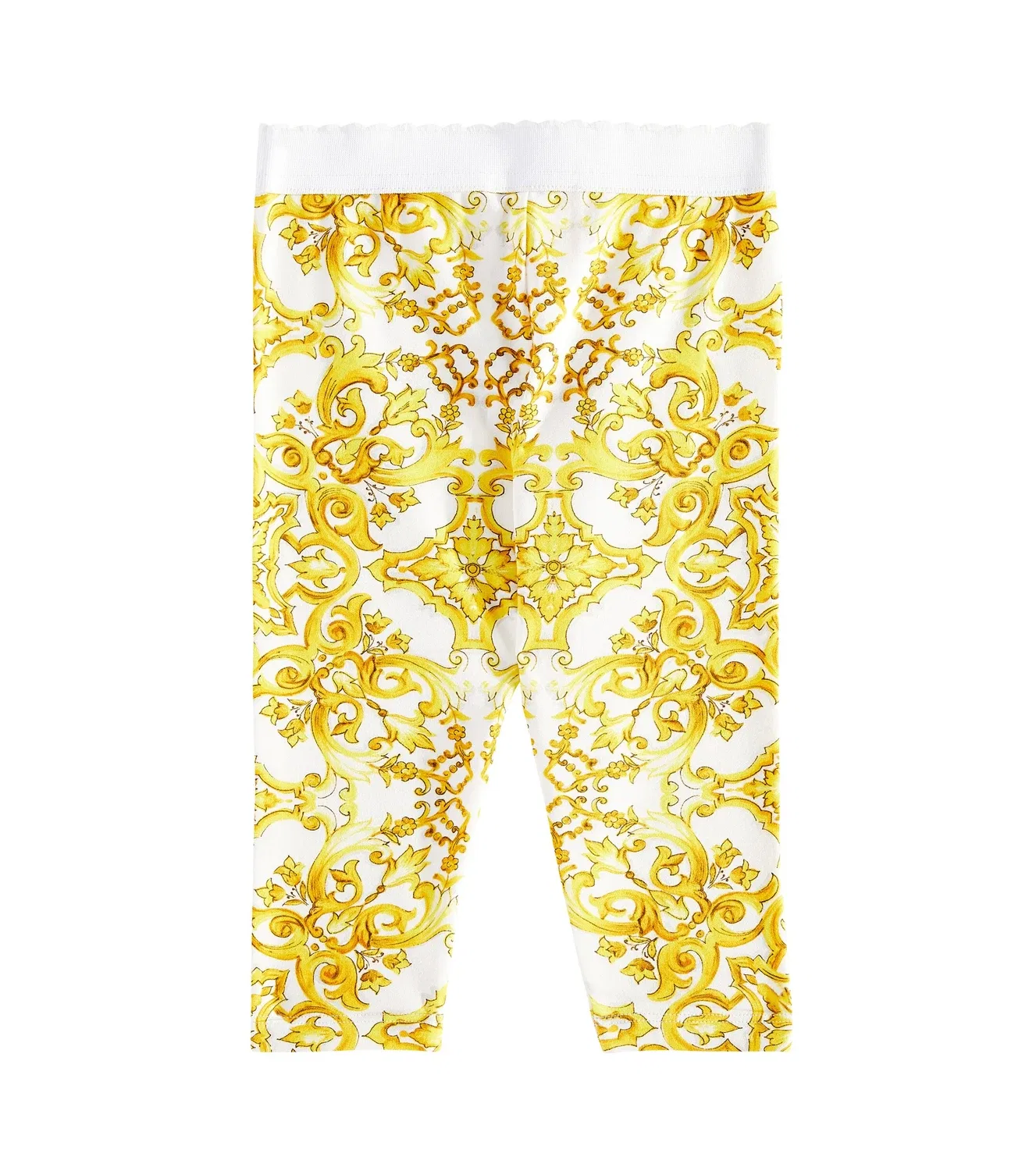 Леггинсы хлопковые с принтом Dolce&Gabbana Kids, желтый — фото 2