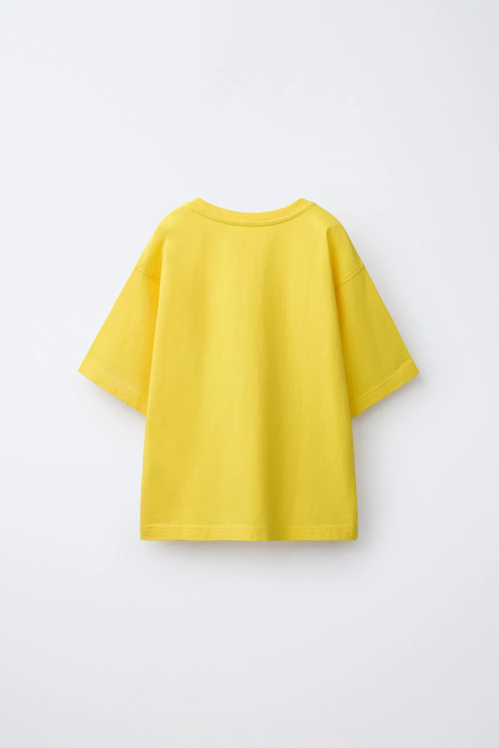 Футболка с принтом слогана ZARA, Bright yellow — фото 2