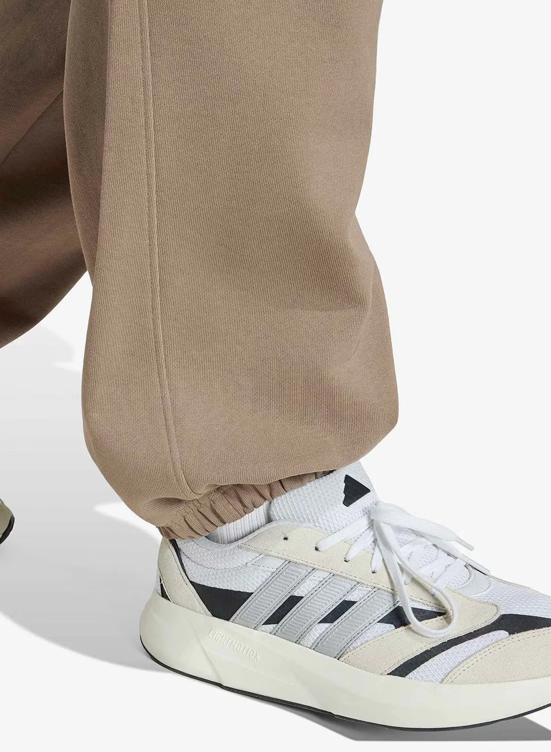 Штаны свободные с логотипом Small Logo Adidas, хаки — фото 4