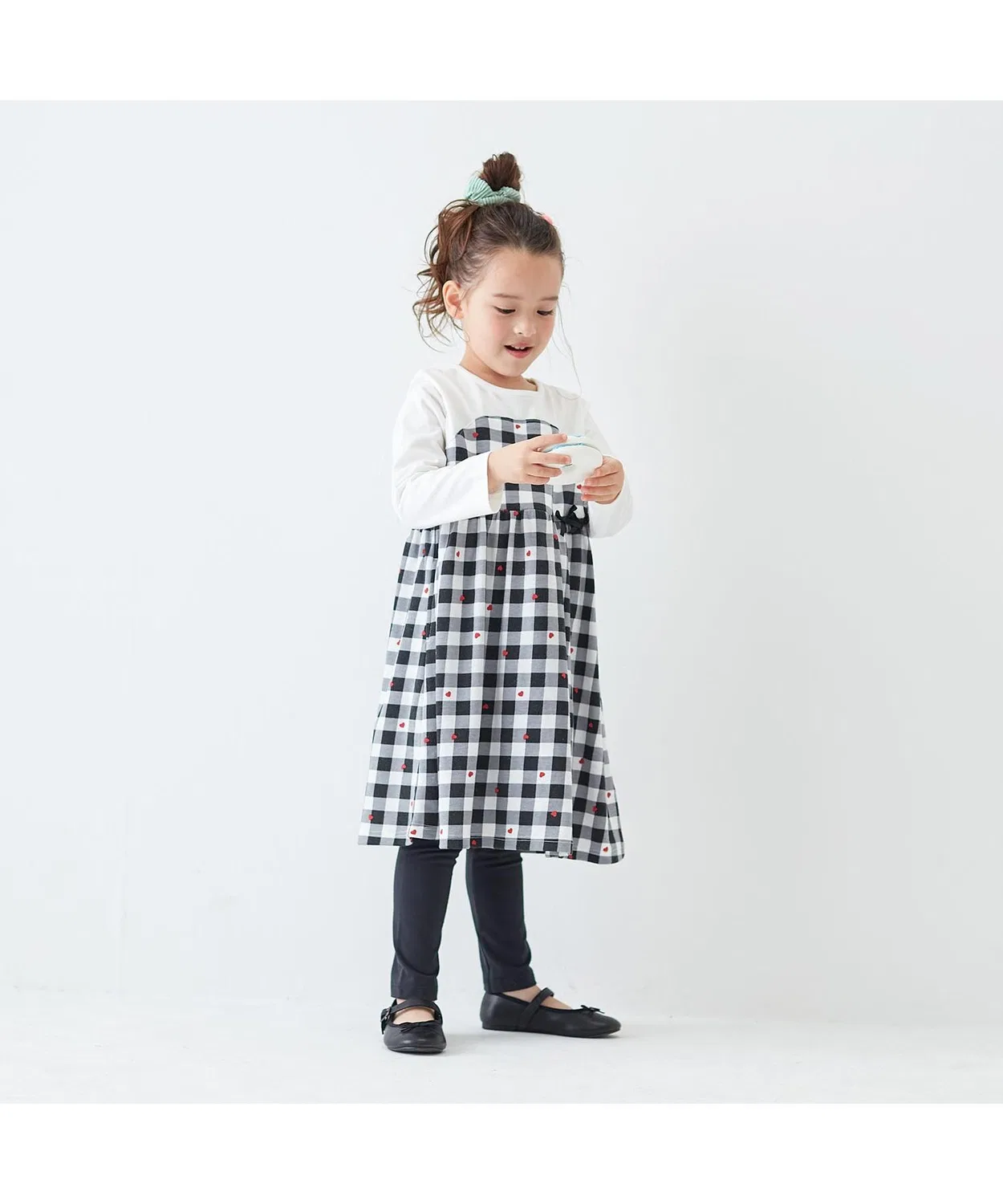 Детское платье с длинным рукавомс принтом Layered GITA, Blue — фото 4