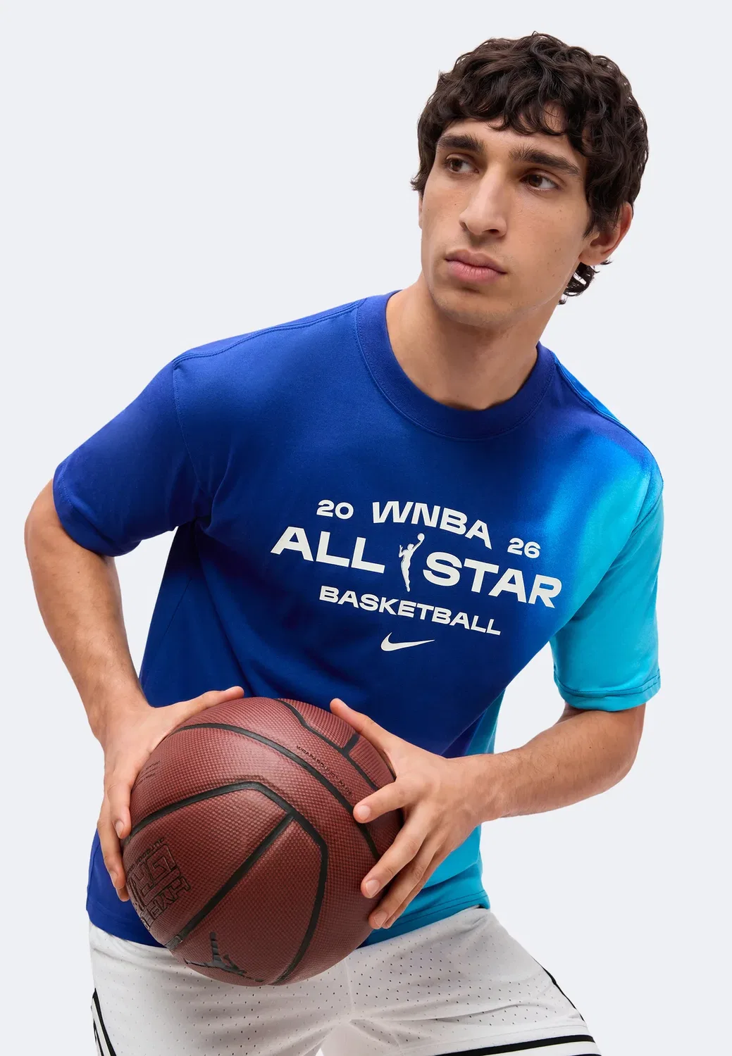 Футболка NBA WNBA унисекс - спортивная футболка Nike Performance, Rush Blue/White — фото 4
