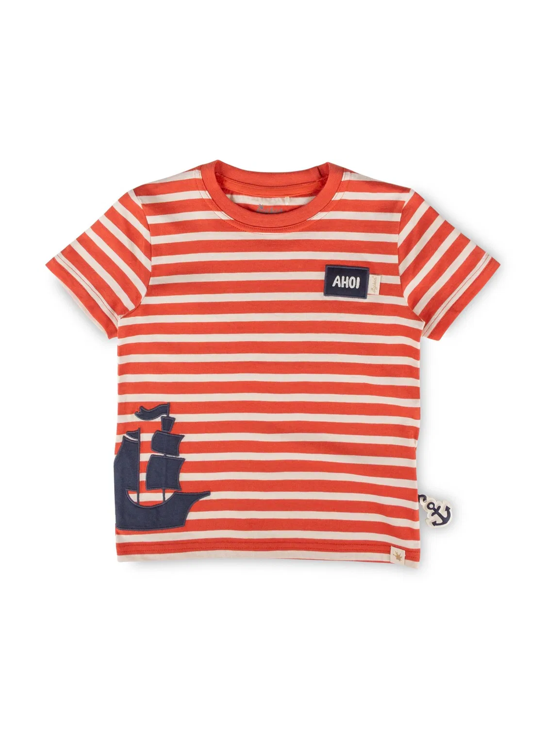 Футболка Sigikid T-Shirt Ahoi Little Pirate красного цвета