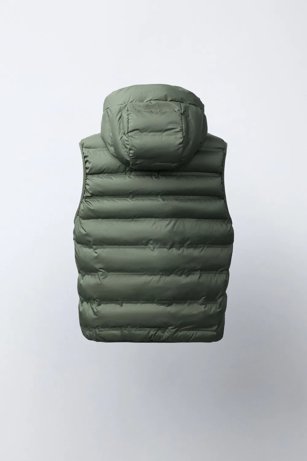 Сверхлегкий водоотталкивающий жилет с капюшоном ZARA, Khaki — фото 3