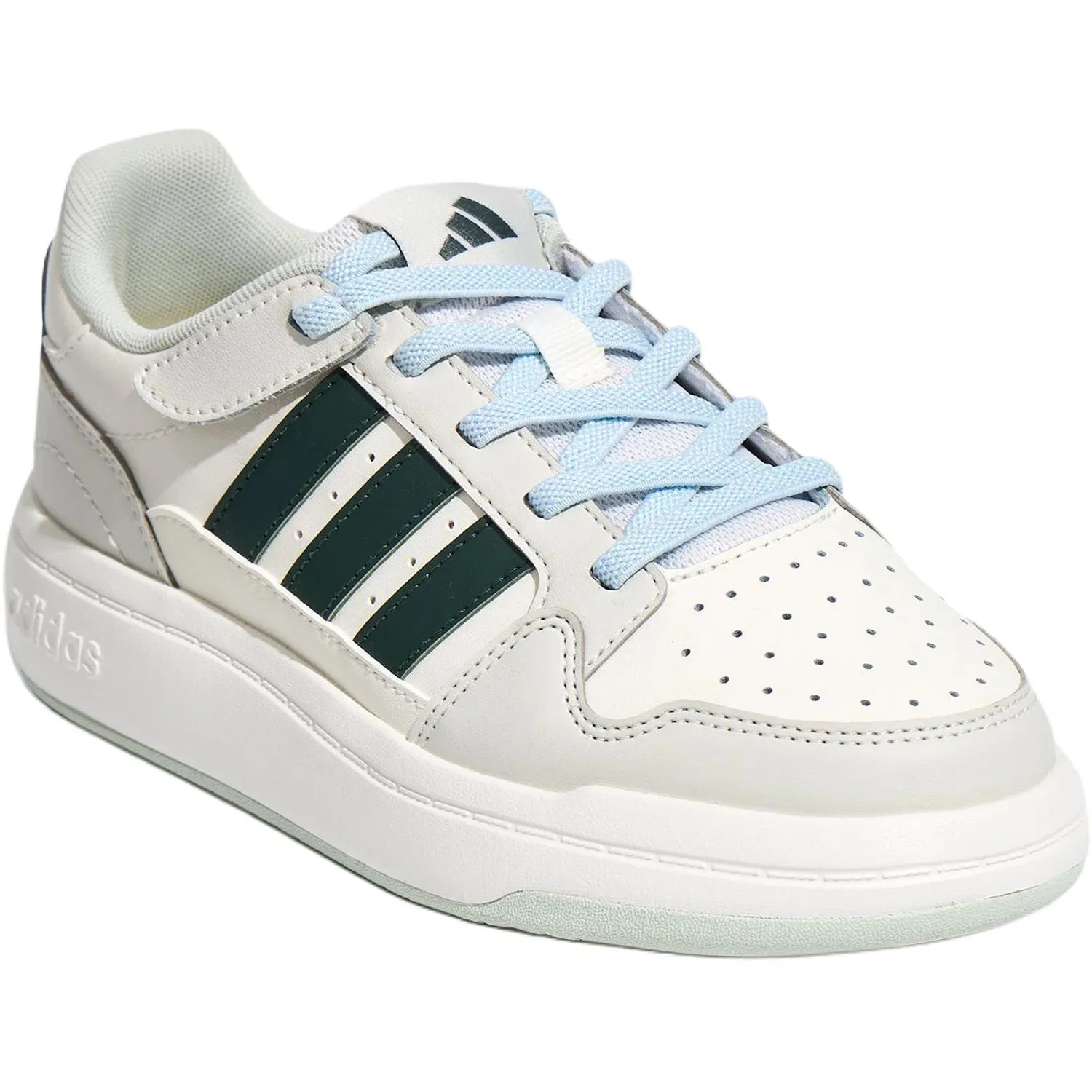 Детские кроссовки для скейтбординга Comf Court Adidas, Bright White/Ivy Green/Track Gray — фото 4