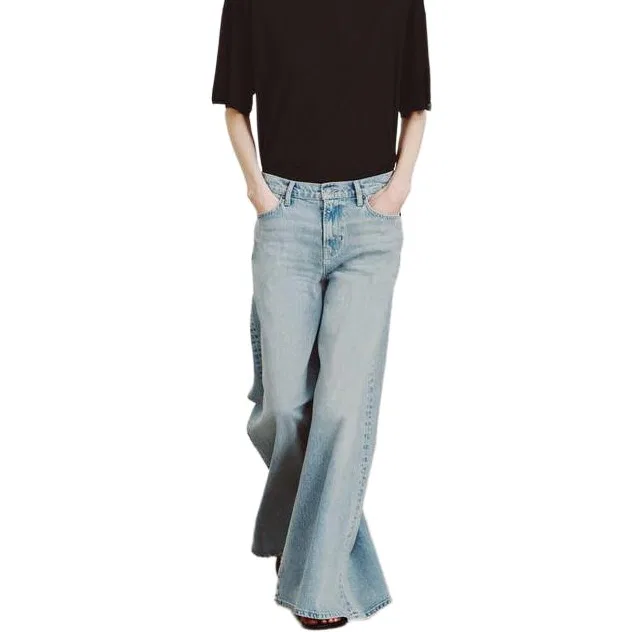 ZARA Женские джинсы клеш с умеренным расклешением ZW Jeans Blue — фото 4