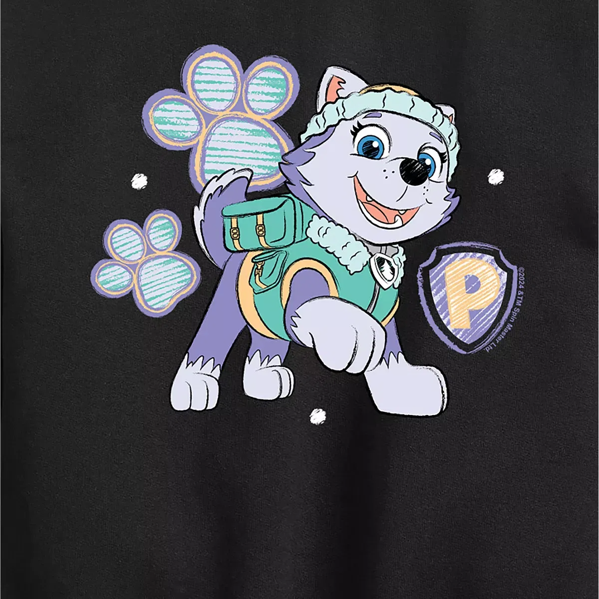 Детское свитшот с принтом для мальчиков Paw Patrol - Everest Sketch PAW Patrol, Black — фото 2
