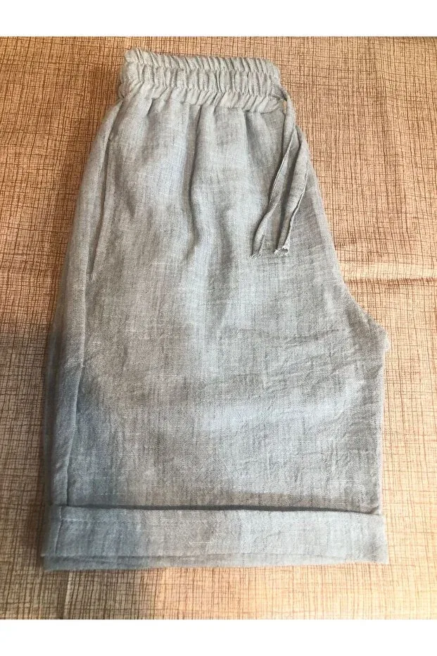 Детские шорты для девочек из льна Terry, Gray — фото 3