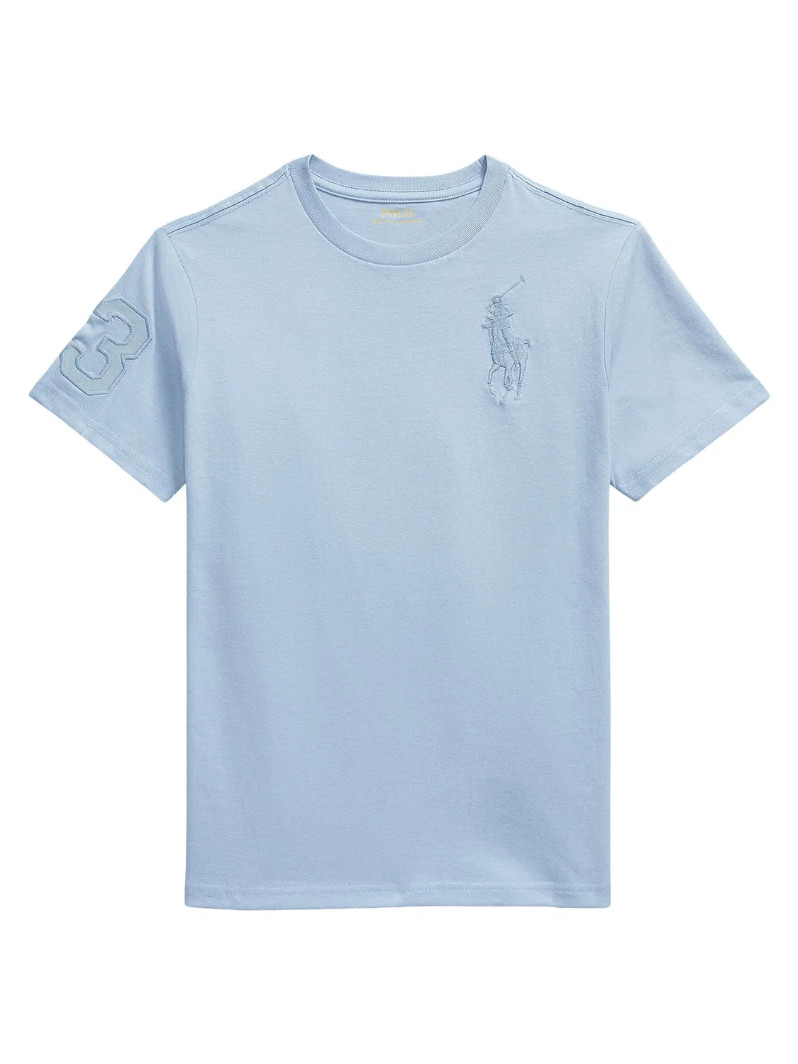 Футболка небесно-голубого цвета стандартного кроя для мальчика Polo Ralph Lauren, голубой