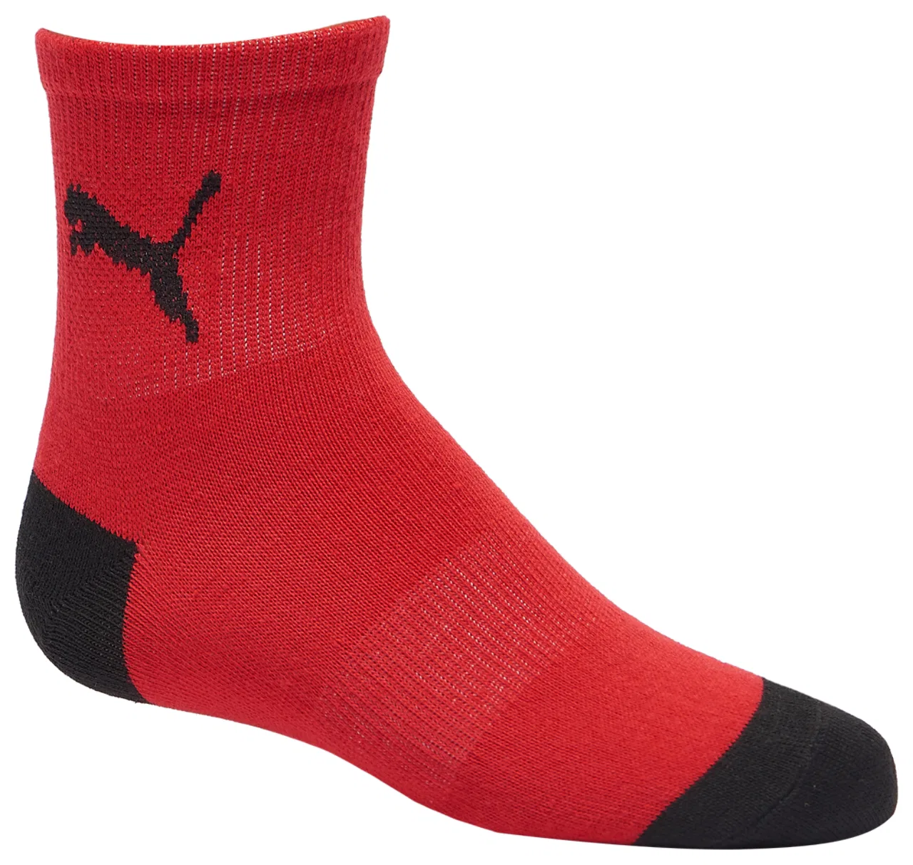 Детские носки для мальчиков без начеса набор из 3 пар 3PK Quarter Non Terry Crew Socks PUMA, черный/мультиколор — фото 4