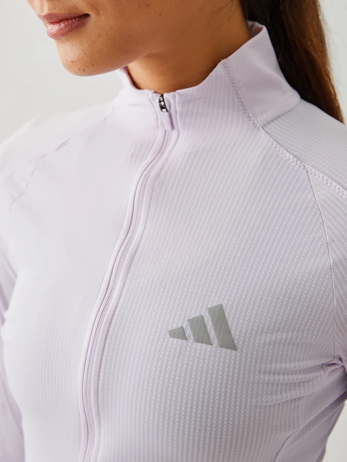 Куртка беговая, облегающая, Seasonal adidas, фиолетовый — фото 4