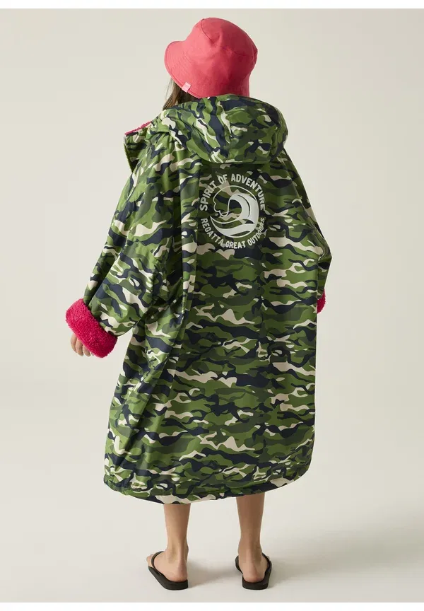Водонепроницаемая переодевательная куртка, утепленная, Regatta, Cactus Camo Pink Potion, розовый — фото 3
