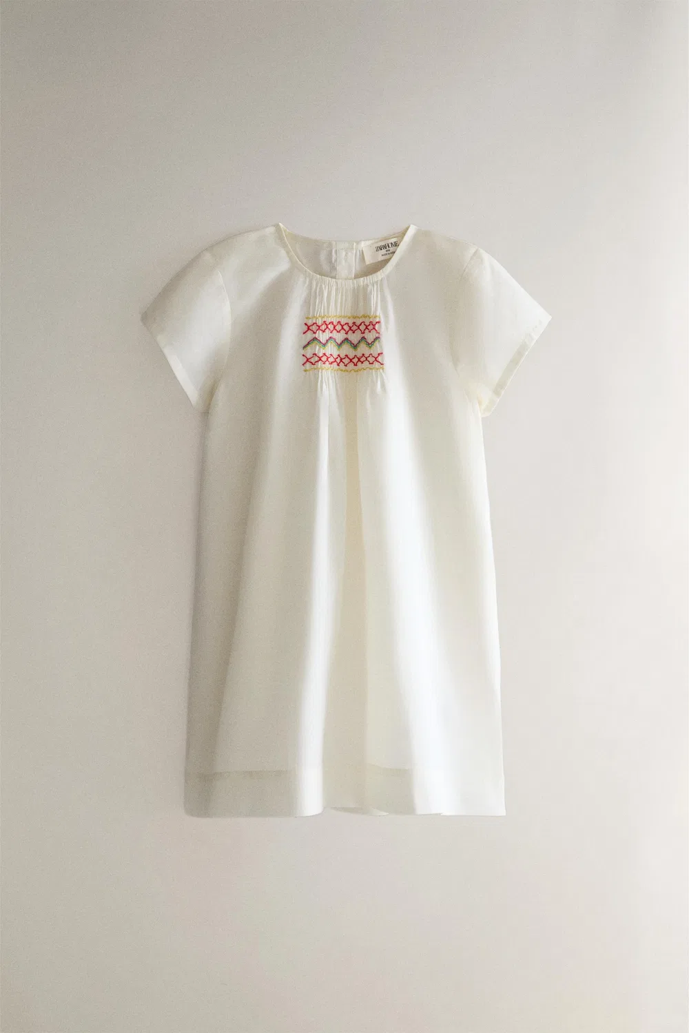 Детское платье с вышивкой ZARA, Cream