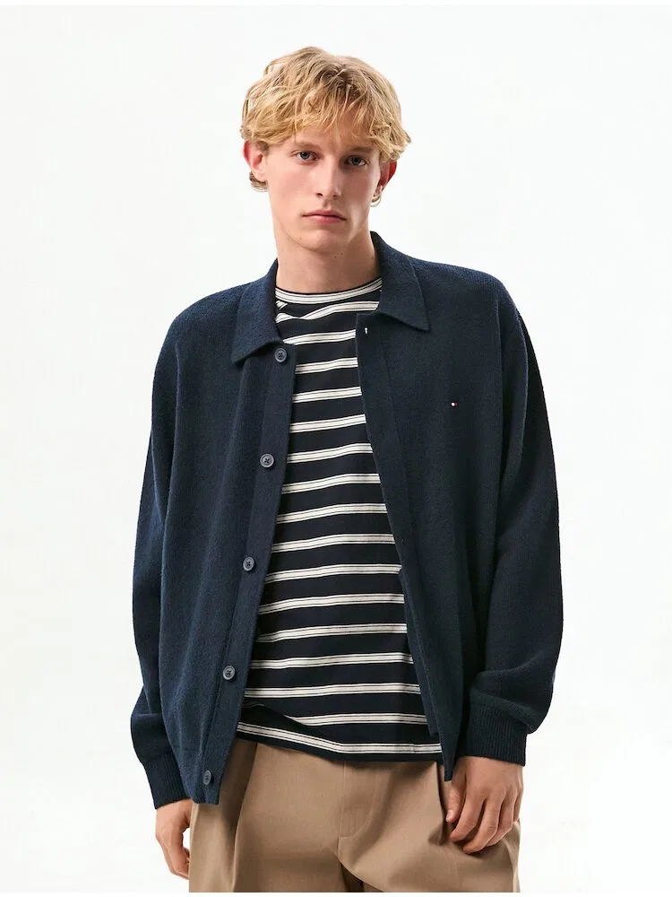 Кардиган поло текстурированный TOMMY HILFIGER, Navy