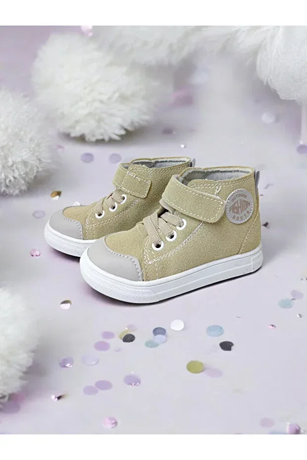Детские ботинки для девочек с ортопедической стелькой Patik Bebe, Sand