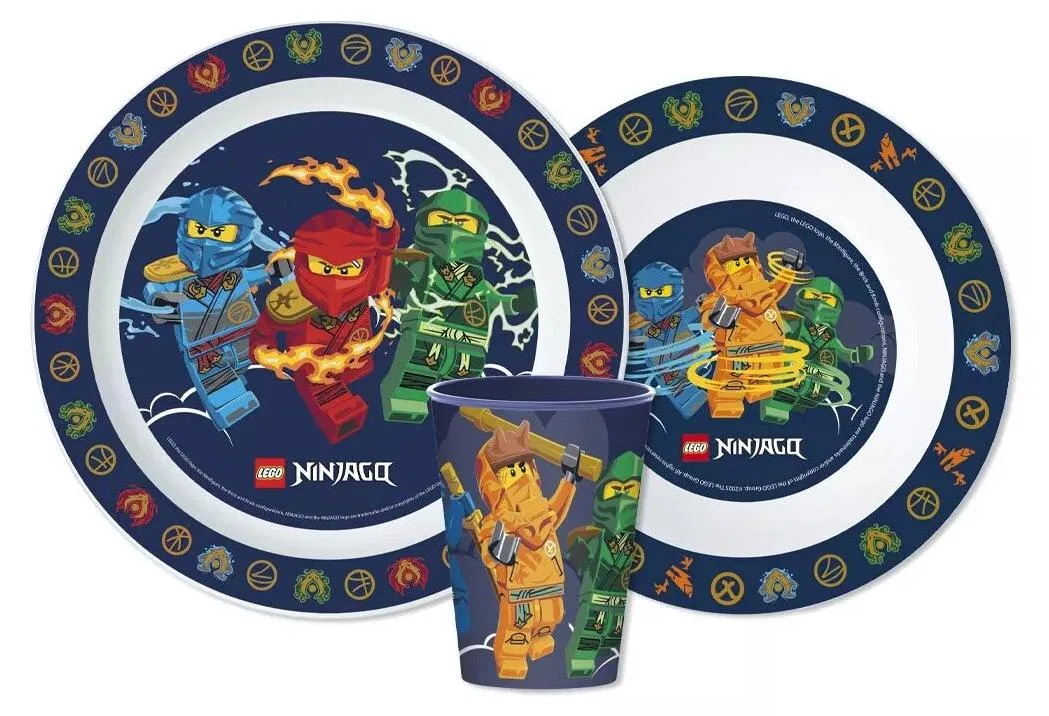 Детский набор посуды Lego Ninjago Essgeschirr, 3 предмета, LEGO, Синий