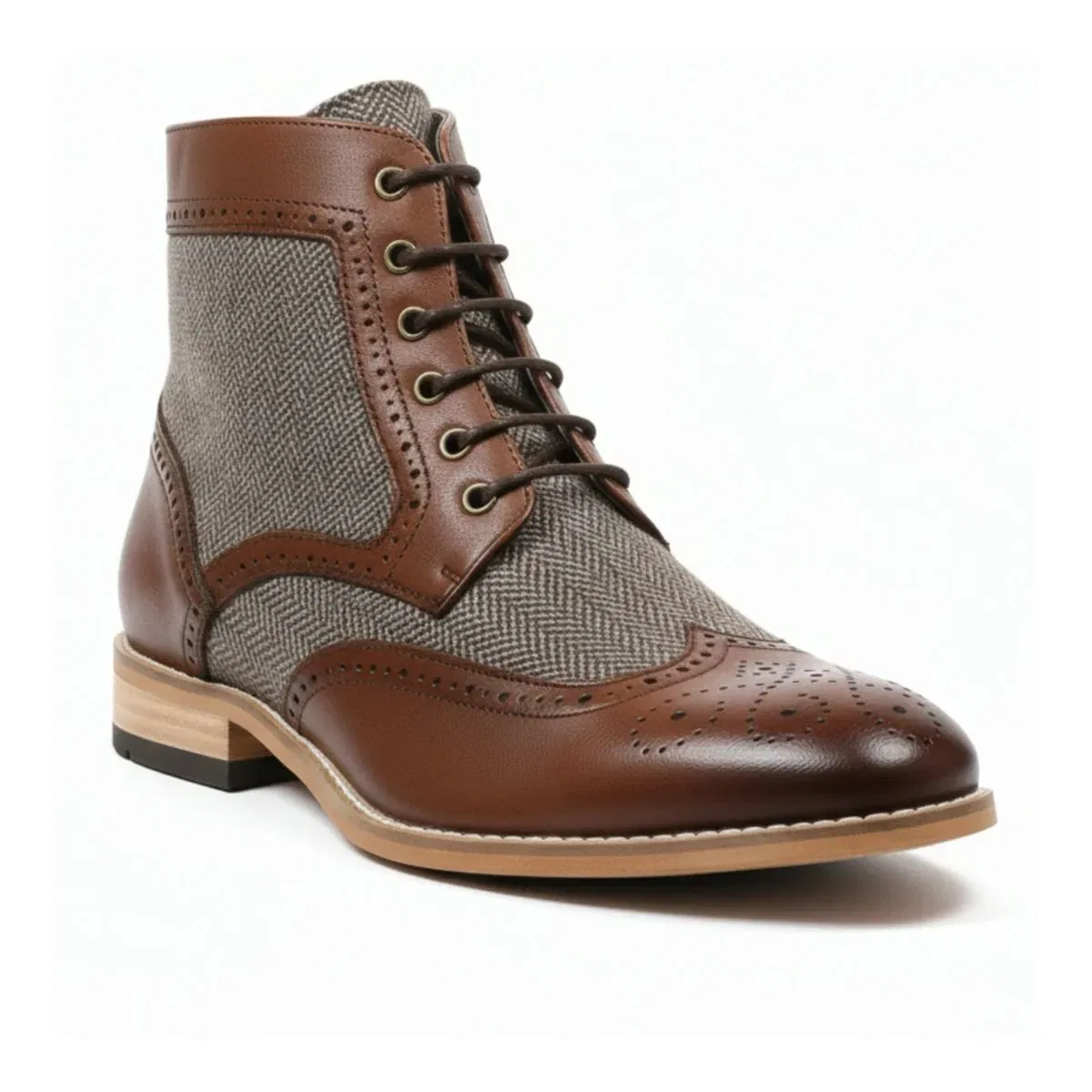 Чукка ботинки Wingtip Brogue Truclothing, коричневый — фото 4