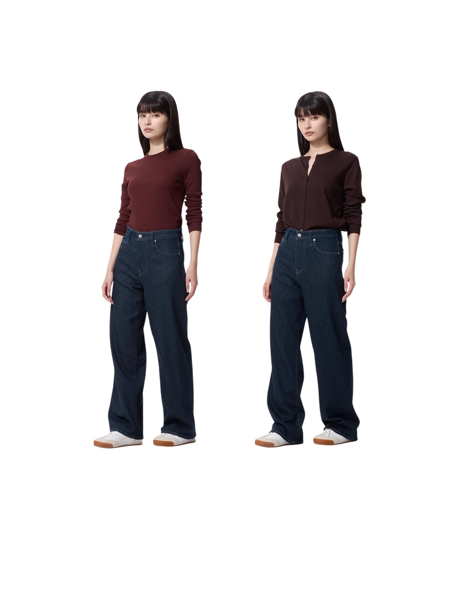 Джинсы  Uniqlo EZY Wide Straight Longer Length, 69 темно-синий — фото 4