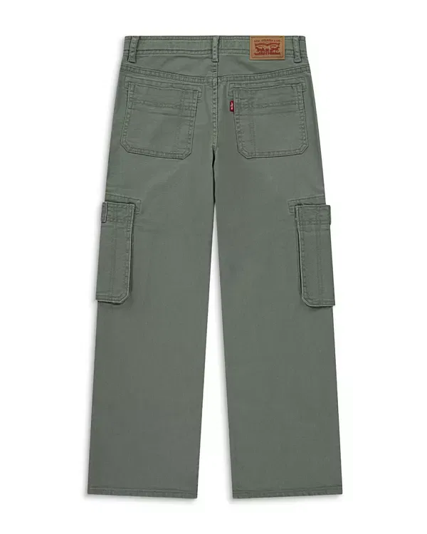 Детские брюки для девочек с широкими штанинами Cargo Pants Levi's, Sea Spray — фото 2