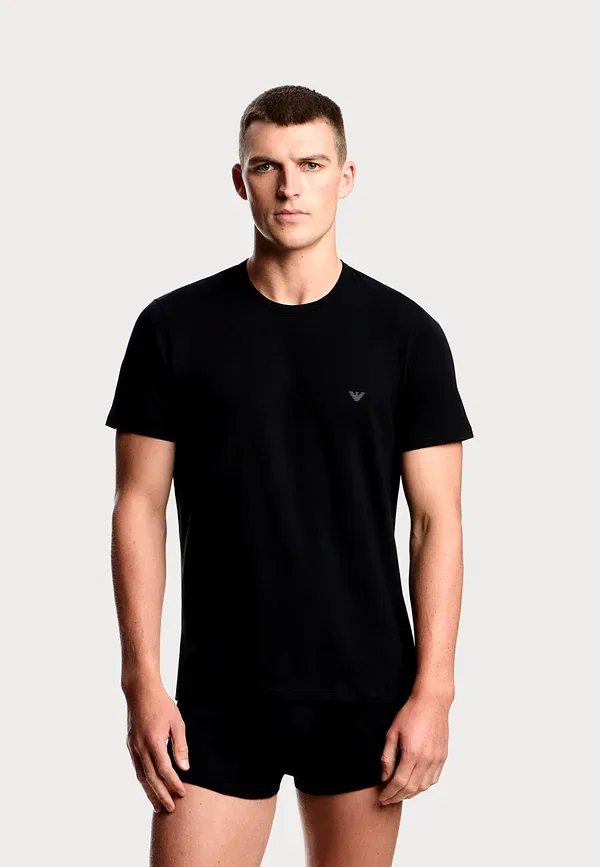 Комплект из двух маек с круглым вырезом Parte alta - нижнее белье Emporio Armani, черный