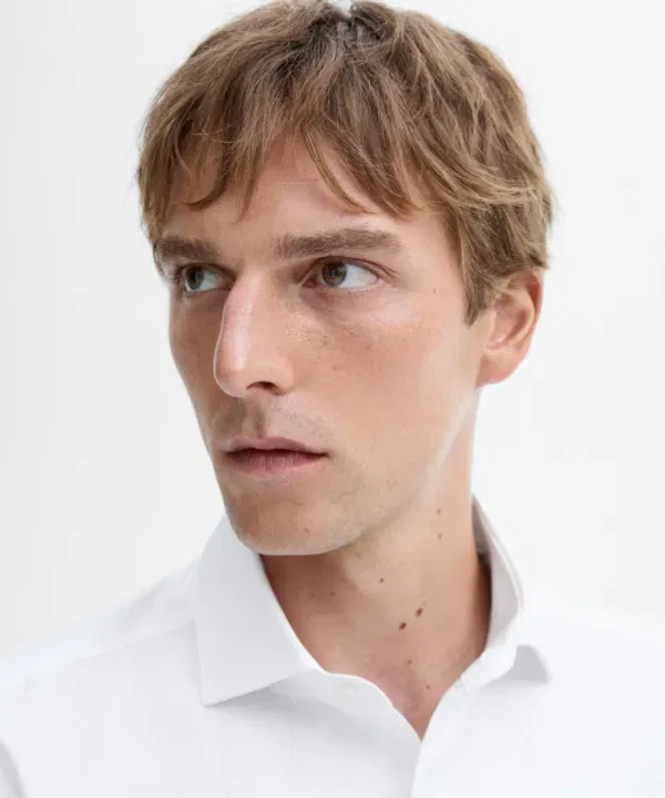 Рубашка хлопковая Slim Fit Massimo Dutti — фото 3