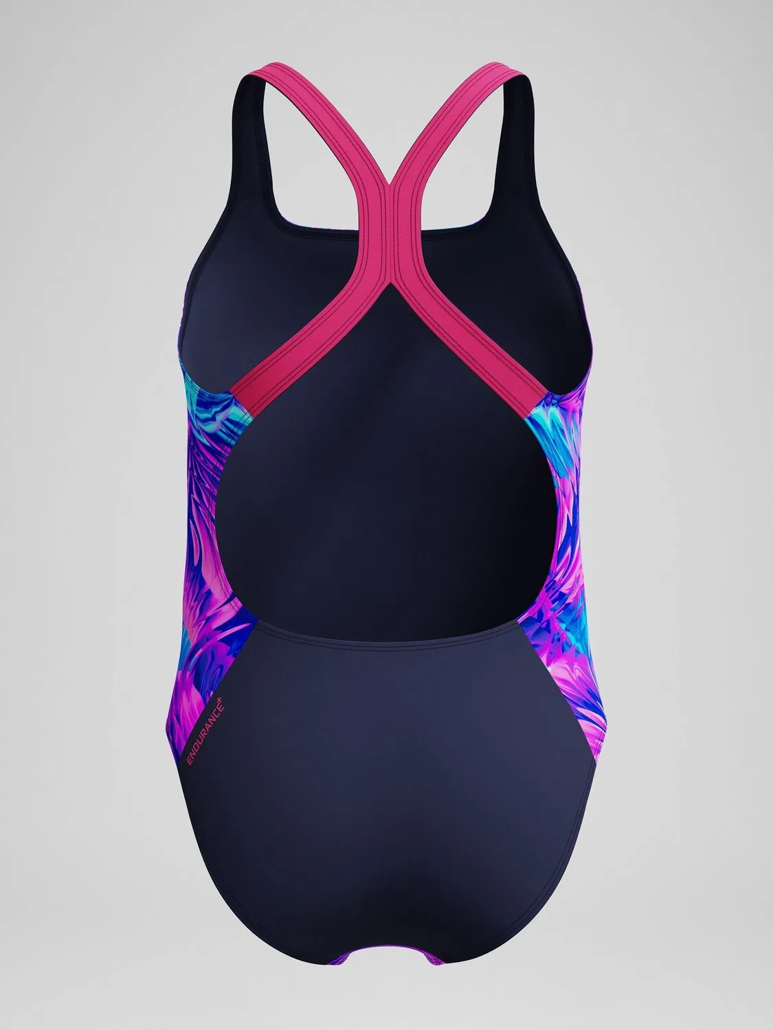 Купальник слитный Print Powerback Speedo, розовый — фото 4