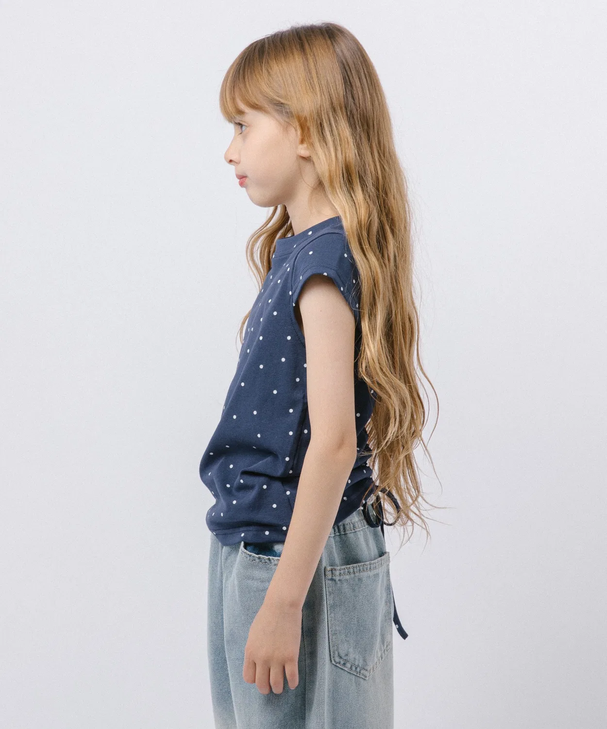 Детская футболка с принтом в горошек Back Gathering Dot URBAN CHERRY, Navy — фото 3