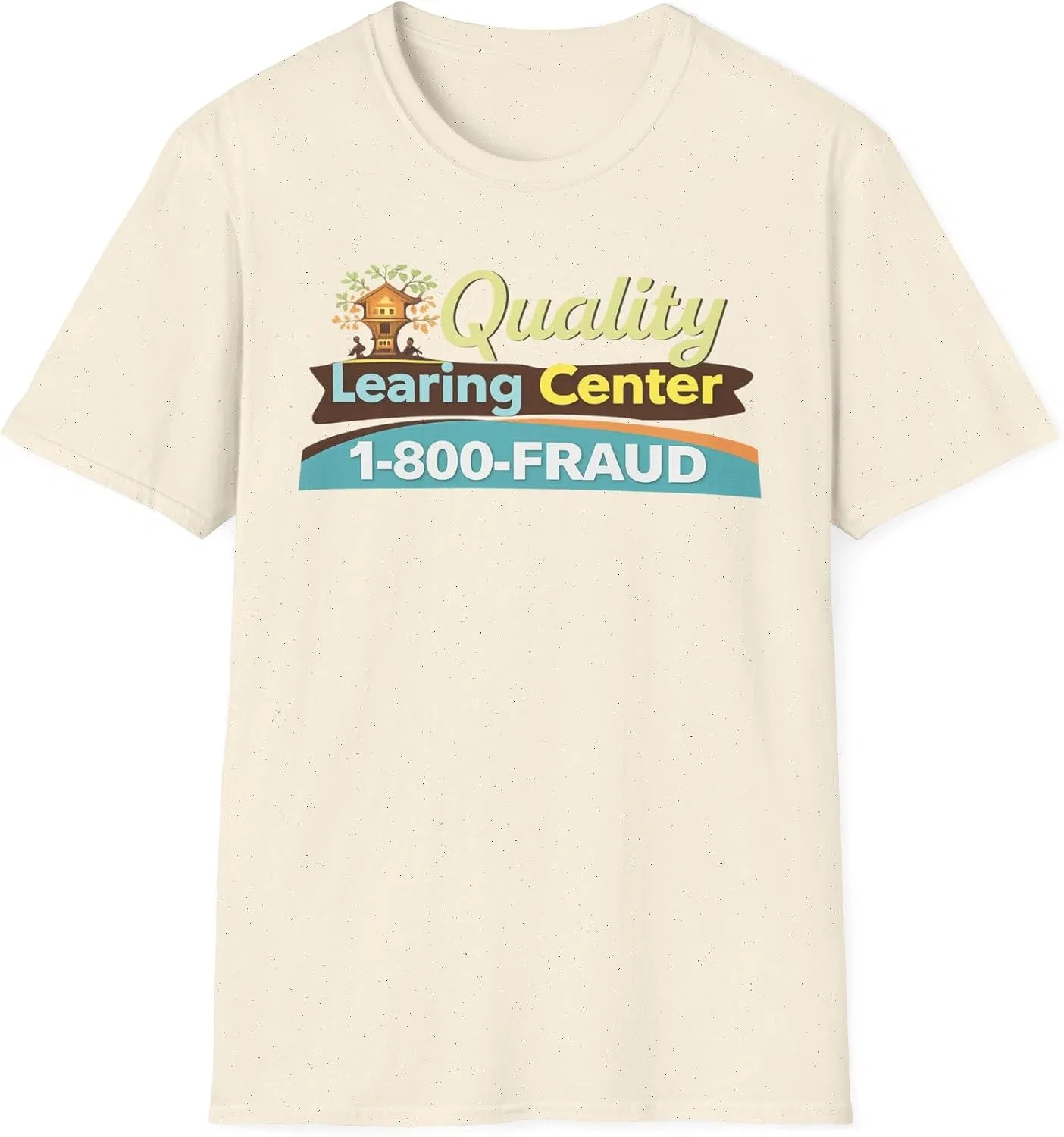 Женская футболка с принтом Quality Learning Center, натуральный