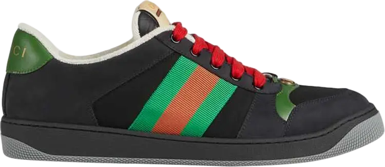 

Кроссовки Gucci Screener Suede Black Green, черный