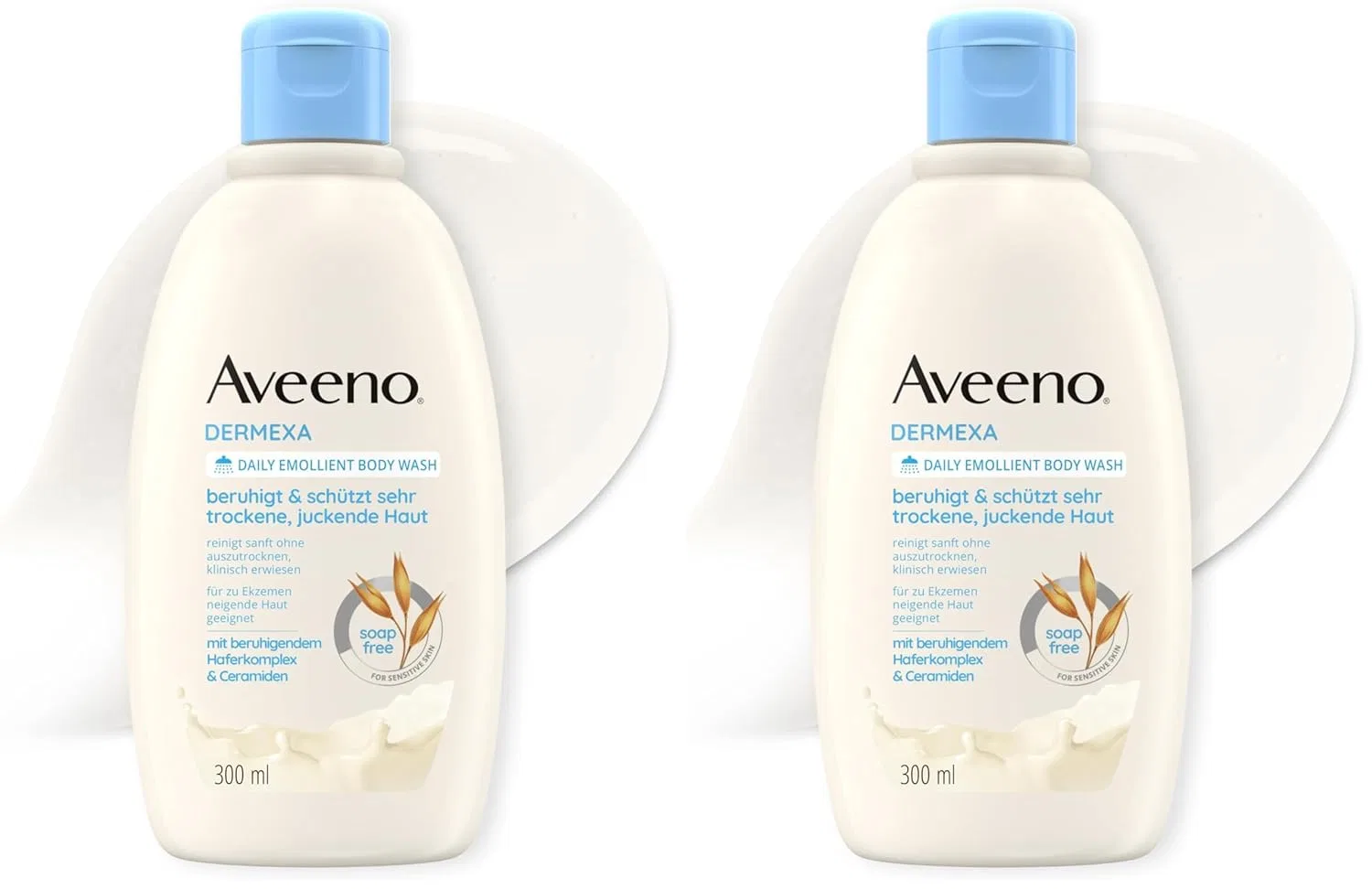 Гель для душа Aveeno Dermexa с овсом, серия 300мл, 2 шт