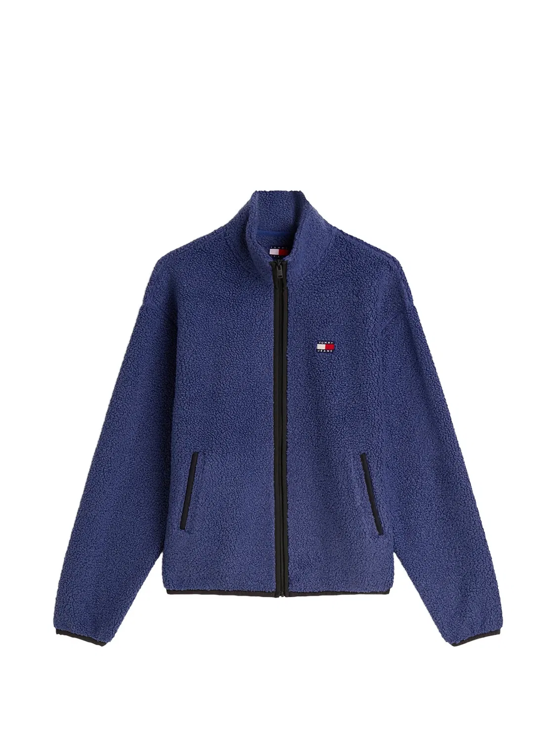 Флисовая куртка на молнии, синяя Tommy Hilfiger, синий