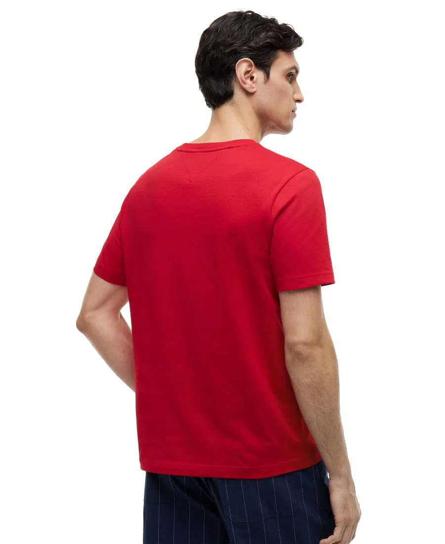 Футболка мужская свободного кроя Script Flag Tommy Hilfiger, Medium Red — фото 4