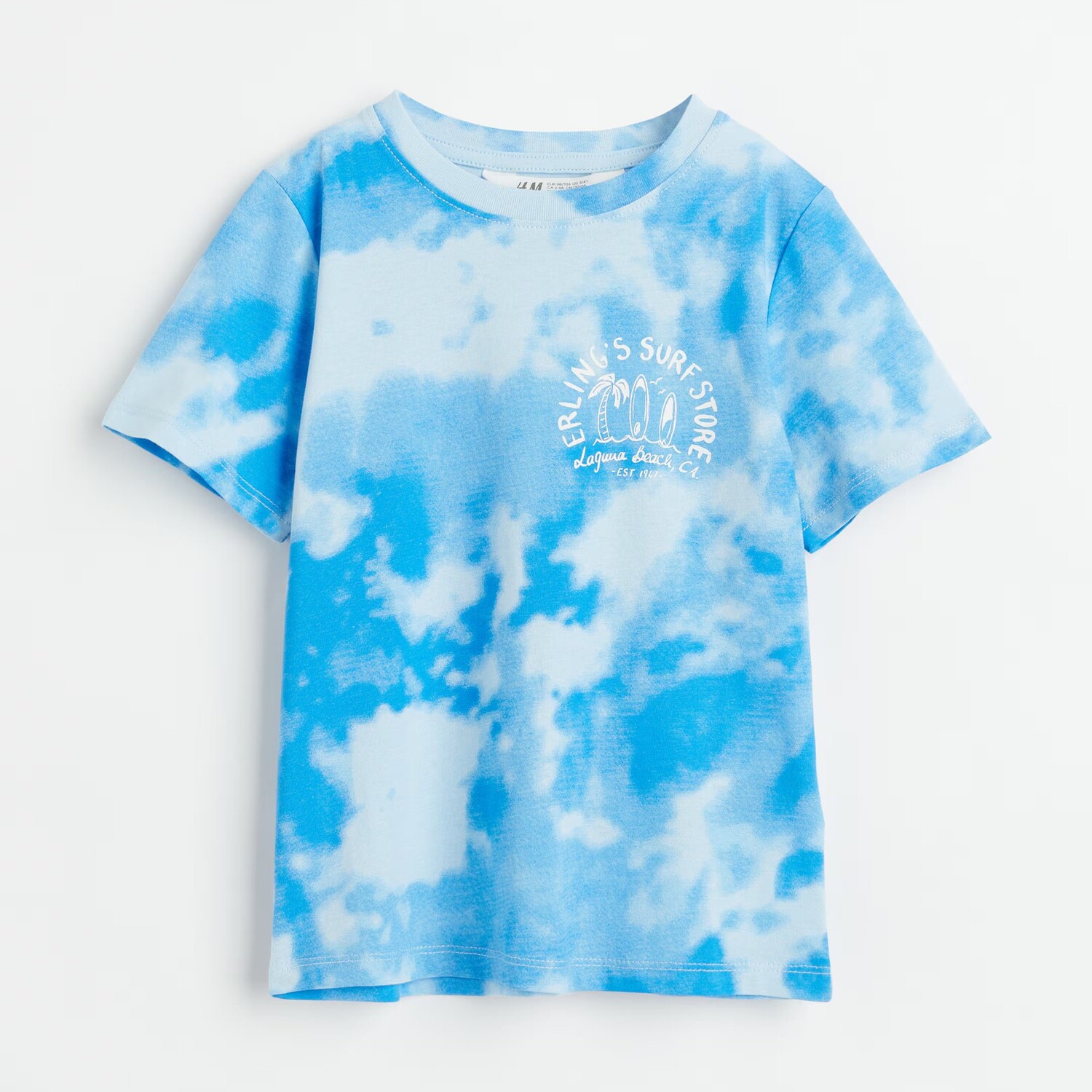 

Детская футболка H&M Tie-dye, голубой