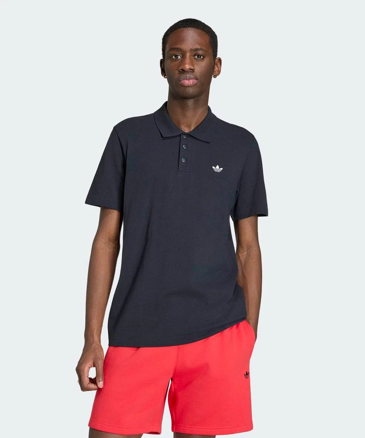 Мужская polo с коротким рукавом Trefoil Essentials Adidas, Черный