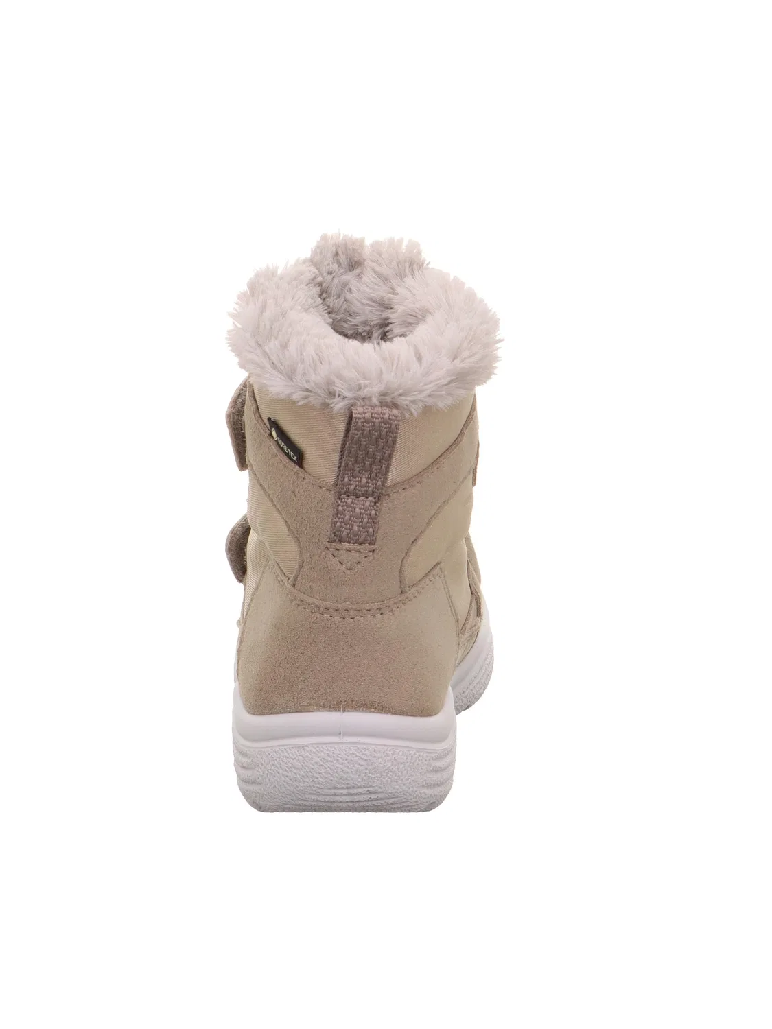 Детские снежные ботинки для девочек на липучке Superfit Crystal Warm Gefütterte Gore-tex, Beige 4010 — фото 3