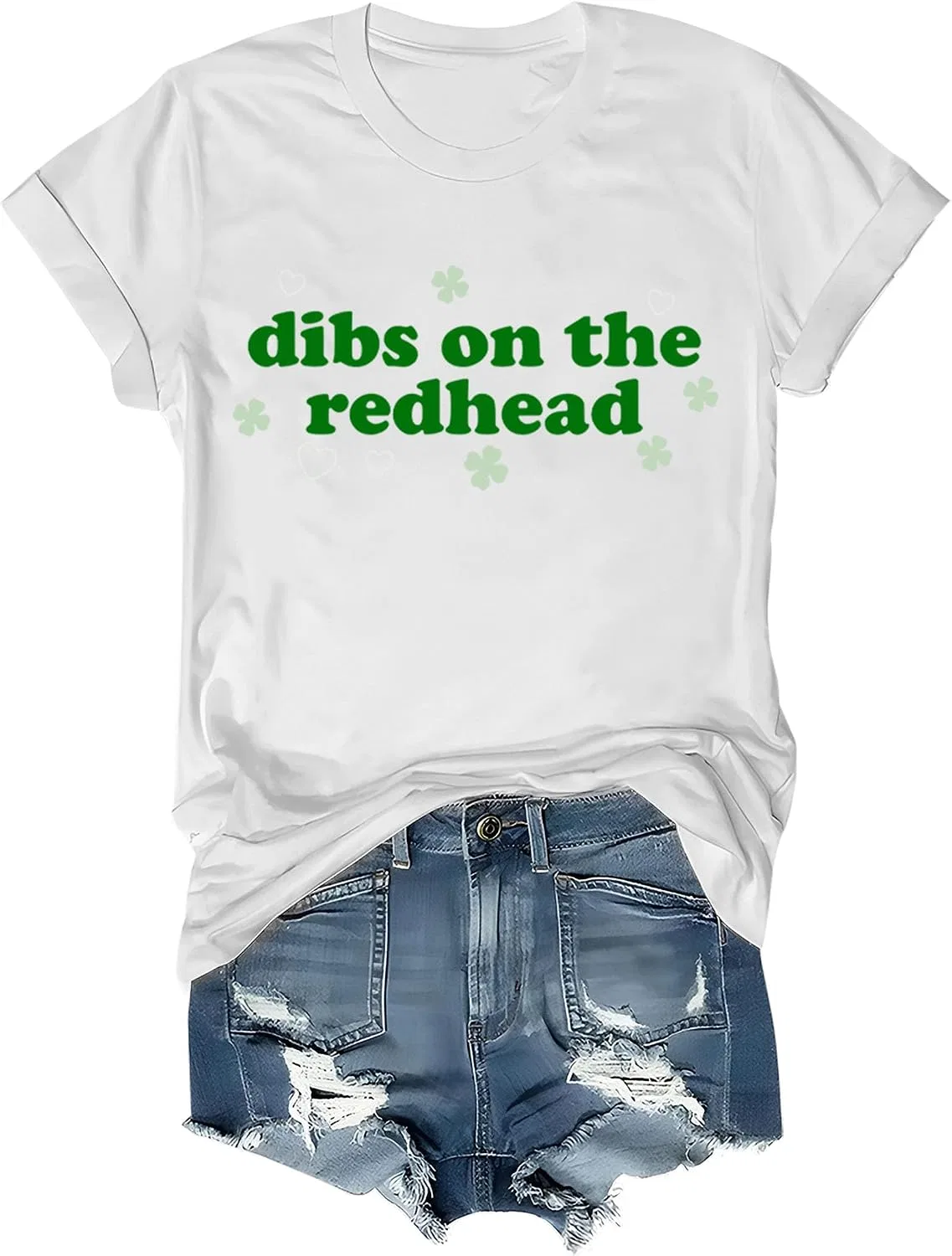 Футболка с принтом Dibs On The Redhead, White