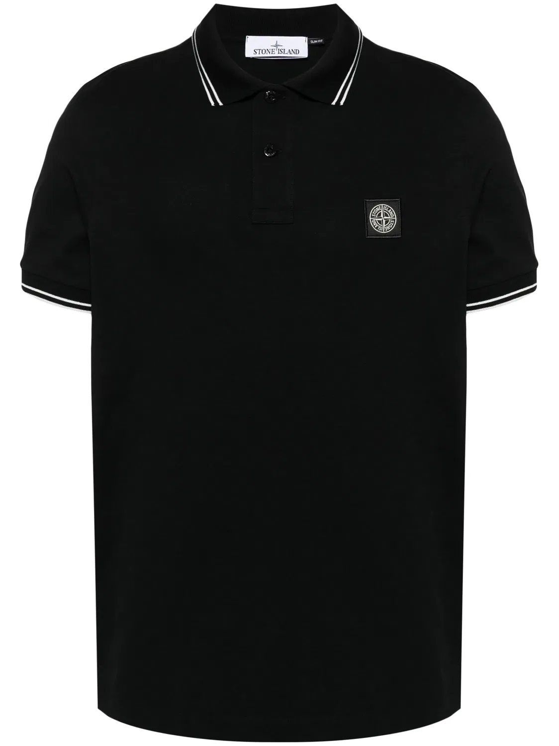 Поло с эмблемой Compass-Badge Stone Island, черный