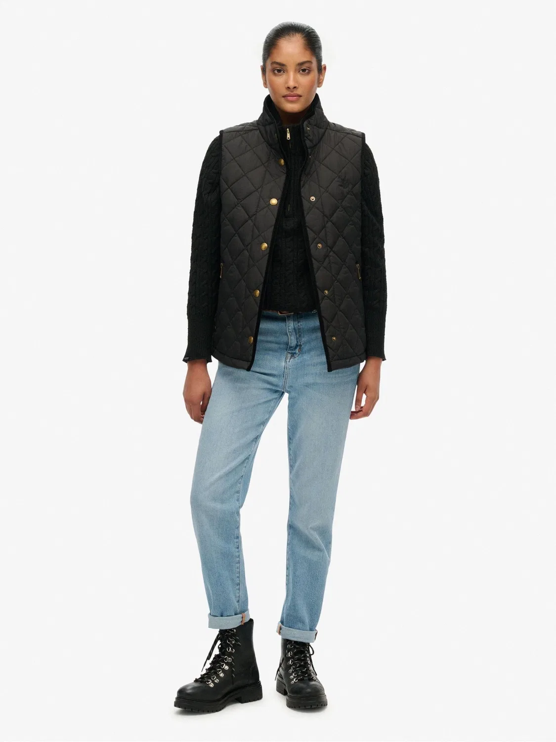 Жилет Superdry Estate Country Liner, черный — фото 3