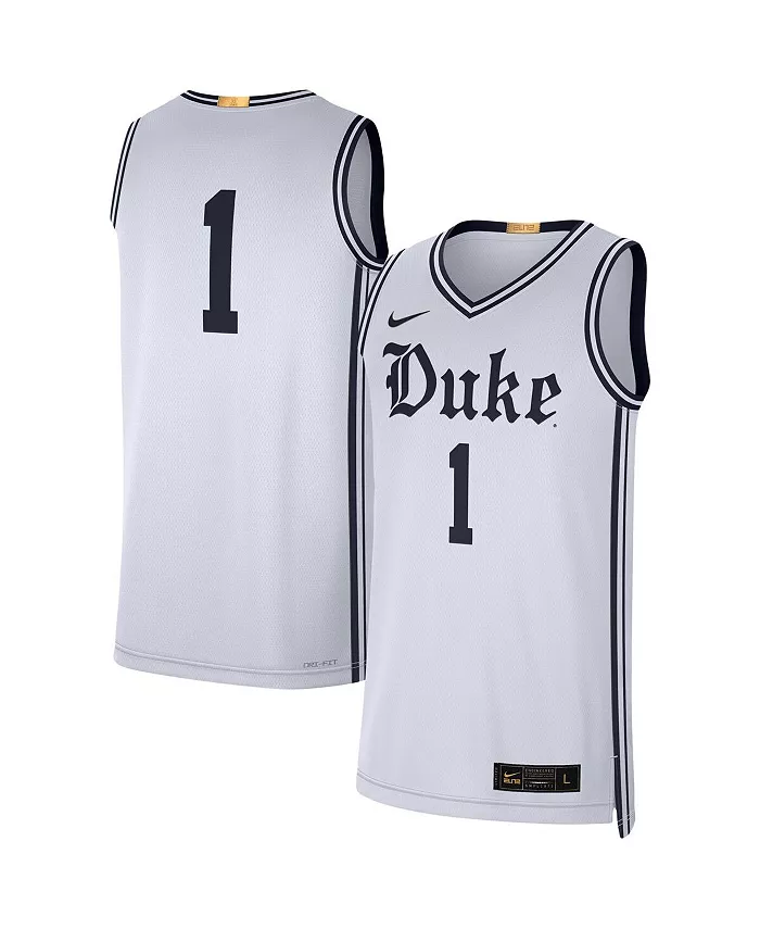 

Мужская лимитированная аутентичная футболка #1Duke Blue Devils Jordan, мультиколор